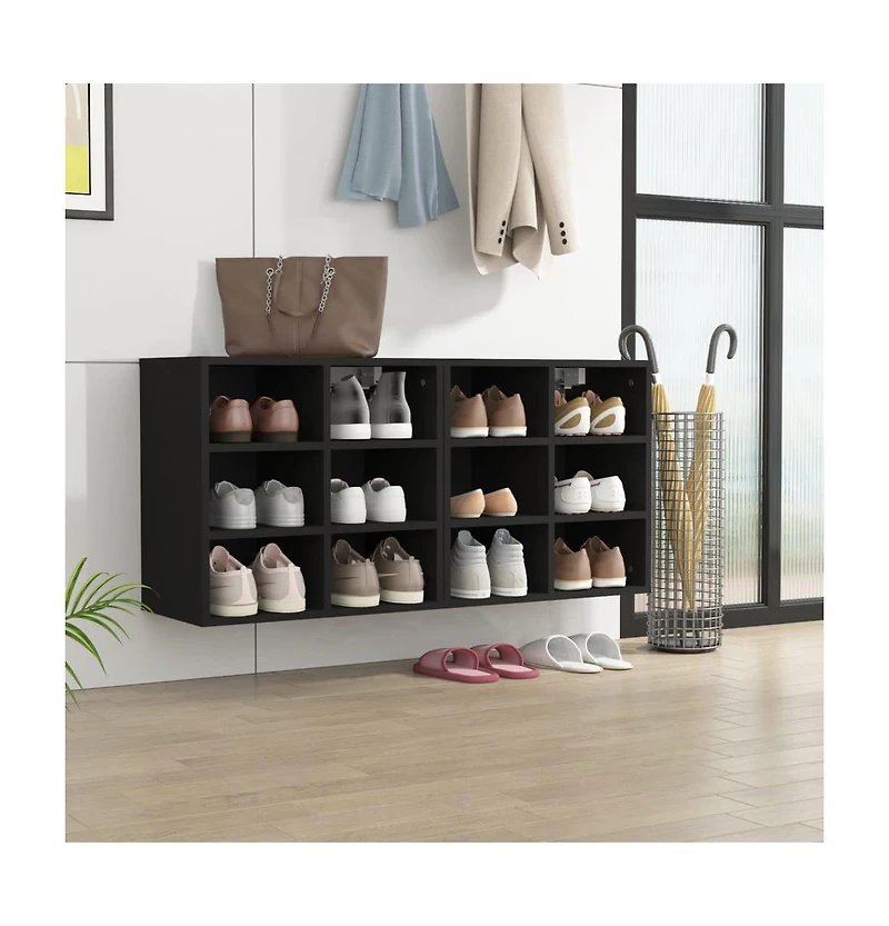 Shoe Cabinets 2 pcs Black 20.7"x11.8"x19.7"