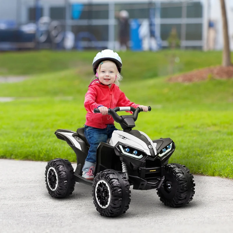 Aosom 12V Kids Atv Quad Car with Forward & Backward Function