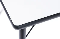 Bintiva Activity Table 24" x 48" Black Edge - Black Legs Adjusts 15" - 24" - Black edge