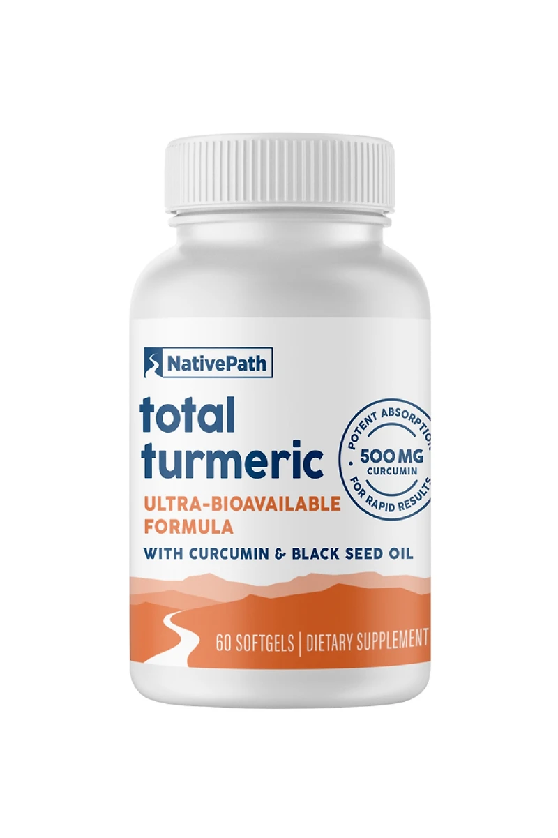 NativePath Turmeric Curcumin with Black Seed Oil - Advanced Antioxidant & Joint Support Supplement
