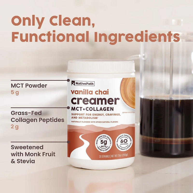 NativePath Keto Coffee Creamer Powder Vanilla Chai