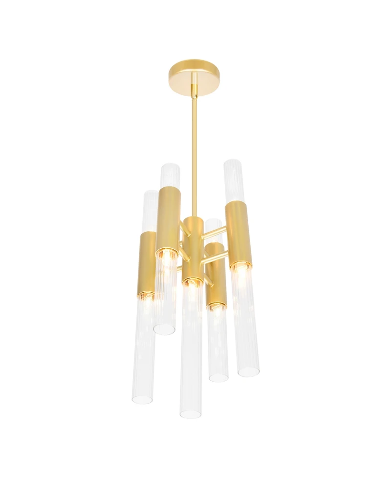 Cwi Lighting 16" Metal Orgue 9 Light Mini Pendant