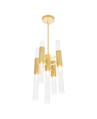 Cwi Lighting 16" Metal Orgue 9 Light Mini Pendant