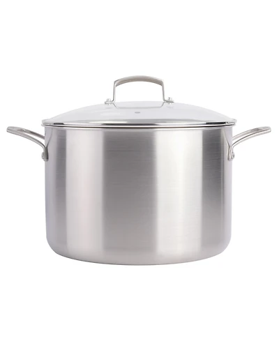 Babish Tri-Ply Stainless Steel Professional Grade Stock Pot w/Lid, 12-Quart