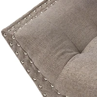 Streamdale Luxe Contemporary Upholstered Ottoman Bench with Splayed Birch Legs