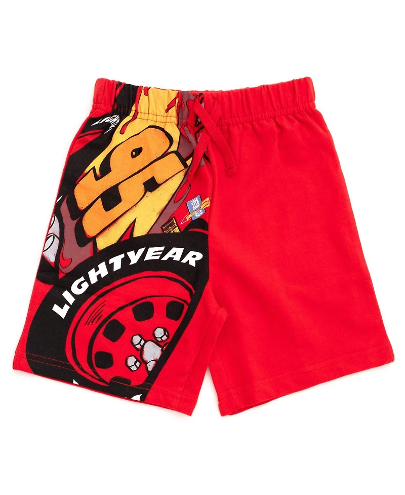 Disney Toddler Boys Hooded T-Shirt and French Terry Shorts Outfit Set to (2T - 10-12)