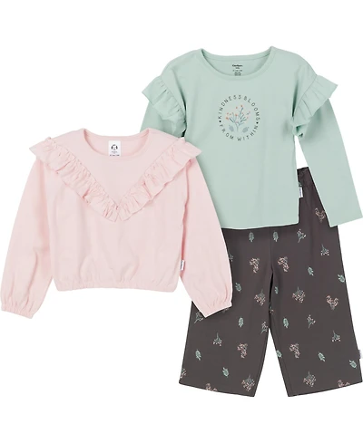 Gerber Toddler Girls Tops and Pant, 3-piece Set