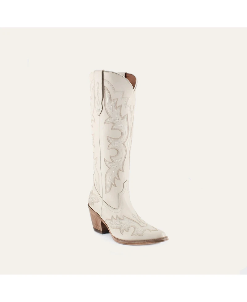 Buck & Brana Samira Leather Cowgirl Boots - Chic Western Style Comfort By