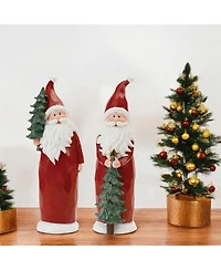 Slickblue Set of 2 Santa Figurines – Festive Holiday Decor for Home and Garden