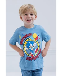 Sega Boys Sonic the Hedgehog Birthday T-Shirt to