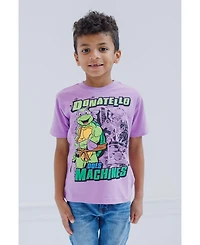 Teenage Mutant Ninja Turtles Toddler Boys Leonardo Michelangelo Raphael Donatello 4 Pack T-Shirts to