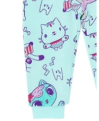 Dreamworks Gabby's Dollhouse Girls Pandy Paws Cakey Cat MerCat Fleece Zip Up Coverall to