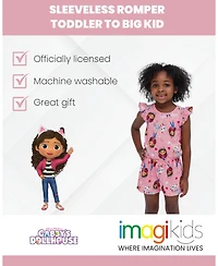 Gabby's Dollhouse Girls French Terry Sleeveless Romper