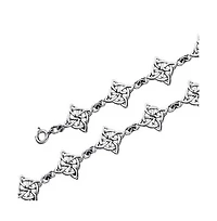 Bling Jewelry Religious Inspirational Christian Faith Irish Love Knot Celtic Triquetra Trinity Bracelet Sterling Silver Oxidized