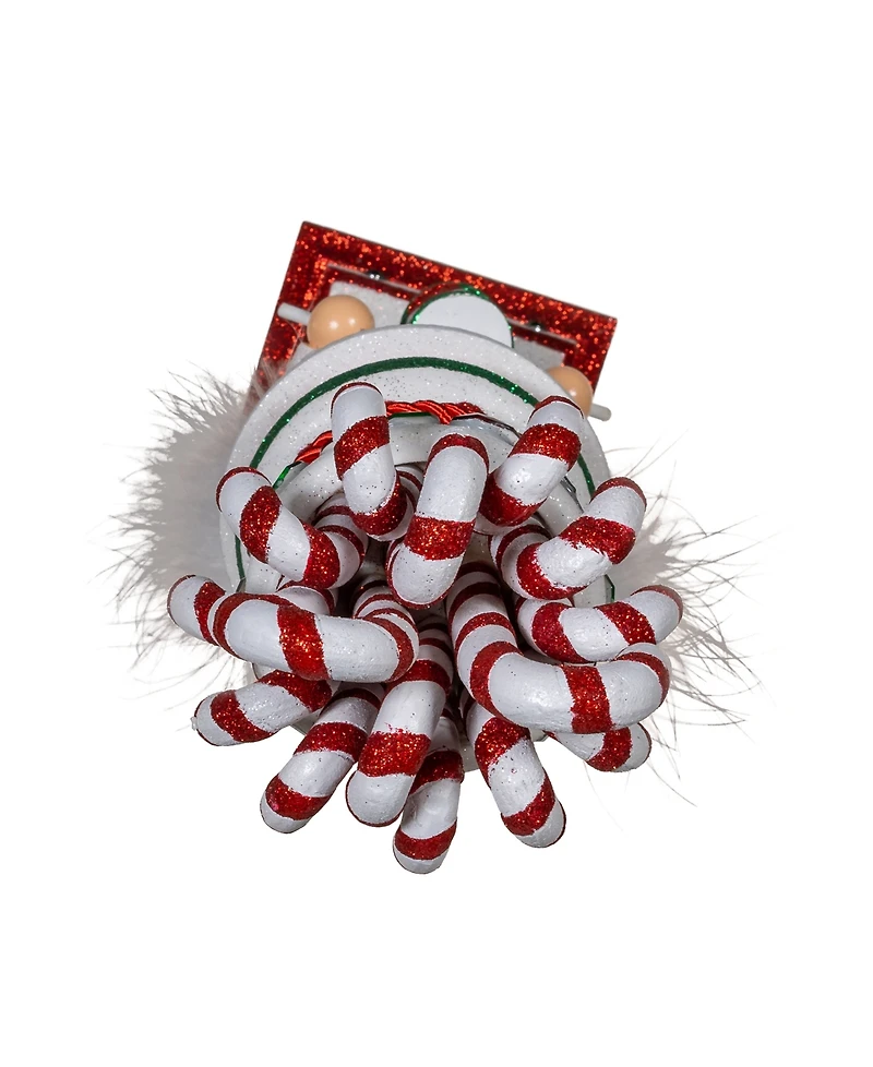 Kurt Adler 16-Inch Hollywood Candy Cane Hat with Drum Nutcracker
