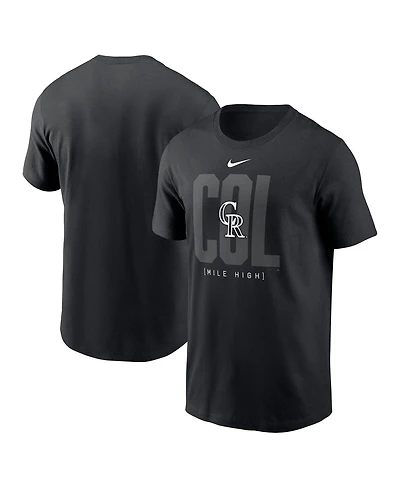 Nike Men's Black Colorado Rockies Fashion Local T-Shirt