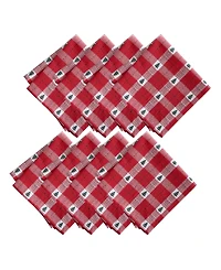 Elrene Sherwood Tree Dobby Cotton Napkins 17"x 17", Set of 8