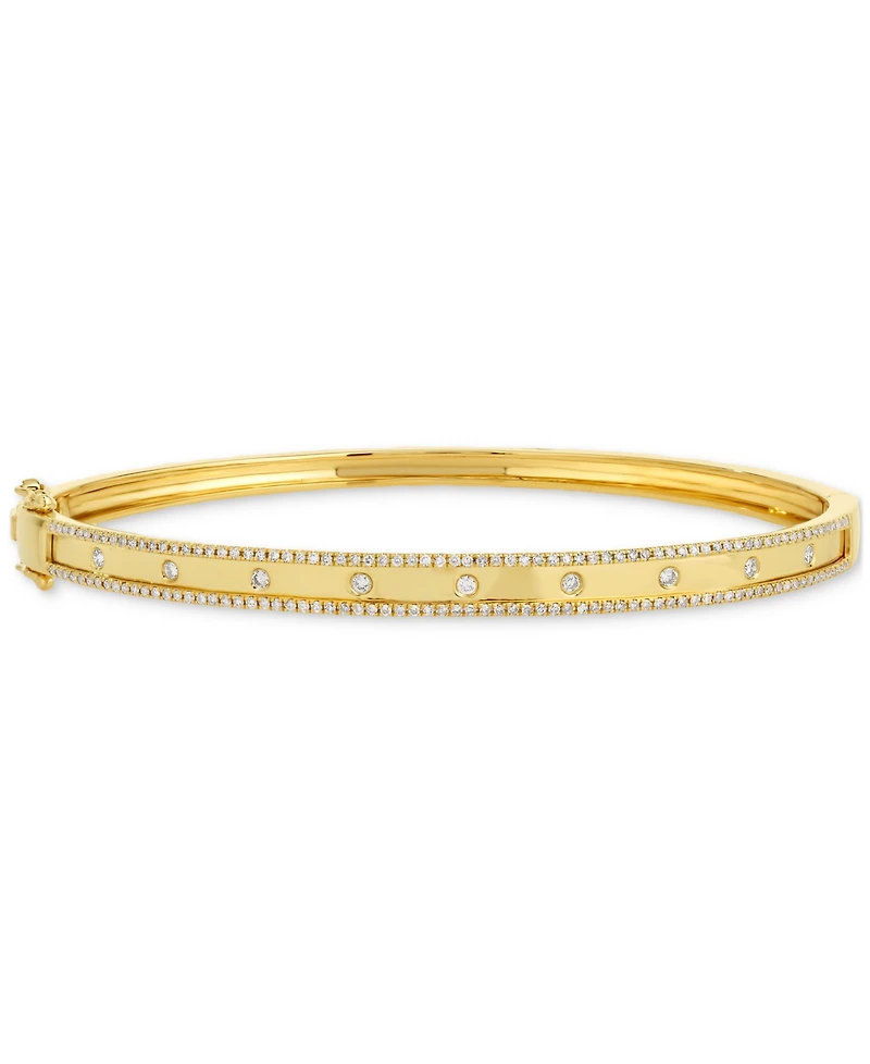 Le Vian Vanilla Diamond & Nude Diamond Bangle Bracelet (1/2 ct. t.w.) in 14k Gold