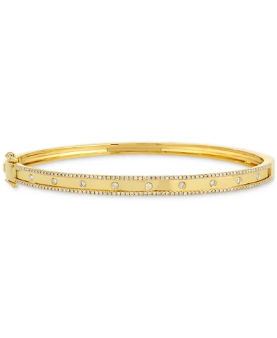 Le Vian Vanilla Diamond & Nude Diamond Bangle Bracelet (1/2 ct. t.w.) in 14k Gold
