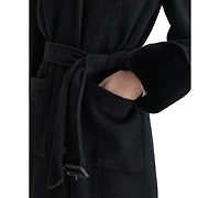 Dkny Women's Faux-Fur-Trim Single-Breasted Belted Coat