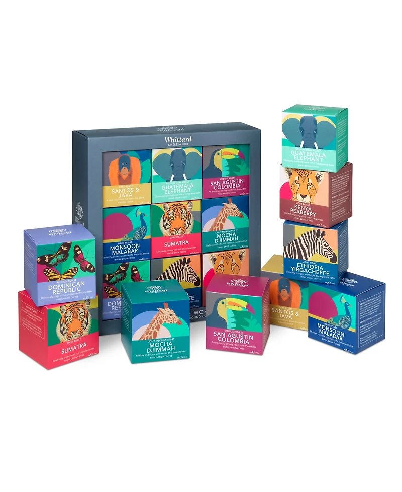 Whittard of Chelsea Coffees of the World Gift Set, 9 Piece