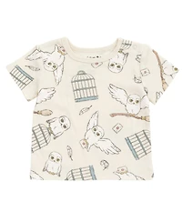 Harry Potter Baby Boys Hermione Hedwig Ron Weasley French Terry Short Overalls T-Shirt & Hat 3 Piece Outfit Newborn to