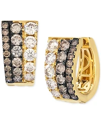 Le Vian Chocolate Ombre Diamond Small Huggie Hoop Earrings (2 ct. t.w.) in 14k Gold