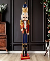 Kurt Adler 36-Inch Wooden Red and Blue King Nutcracker