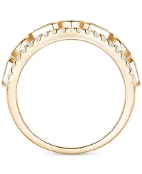 Emerald (3/4 ct. t.w.) & Diamond Band 14k Gold (Also Ruby Sapphire)