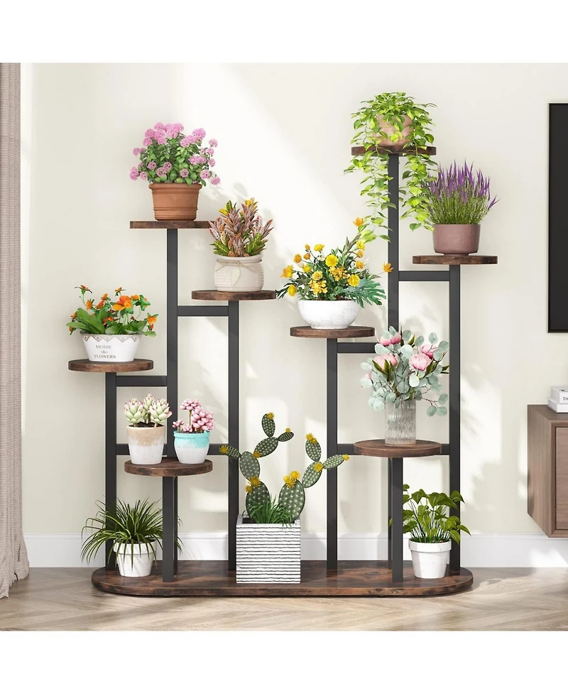Tribesigns Plant Stand Indoor, Multi-Tiered 11 Potted Plant Shelf Flower Stands, Tall Plant Rack Display Holder Planter Organizer for Garden Balcony L