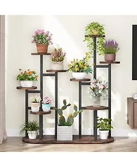 Tribesigns Plant Stand Indoor, Multi-Tiered 11 Potted Plant Shelf Flower Stands, Tall Plant Rack Display Holder Planter Organizer for Garden Balcony L