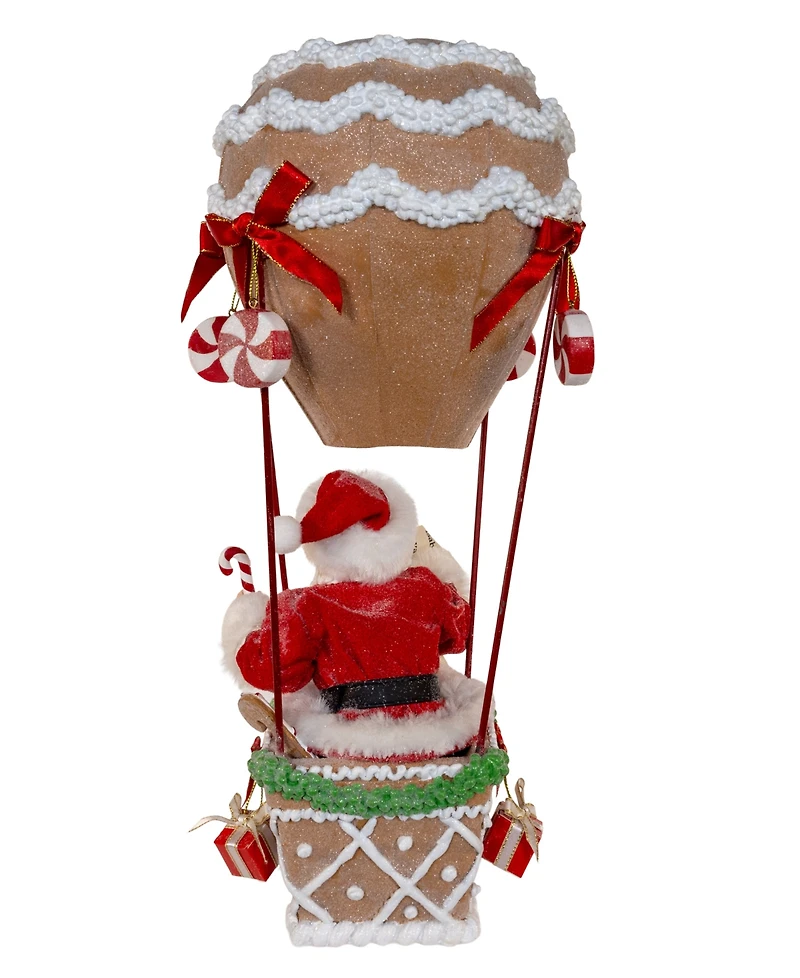 Kurt Adler 12-Inch Fabriche Hot Air Balloon Santa