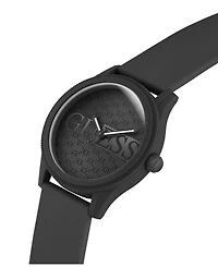 Guess Men's Analog Black Silicone Watch 45mm
