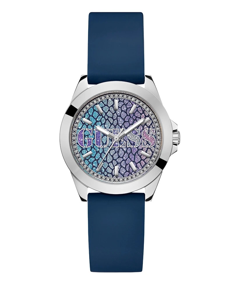 Guess Women's Analog Blue Silicone Watch 36mm