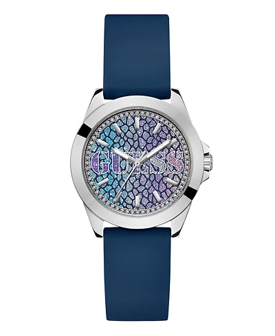 Guess Women's Analog Blue Silicone Watch 36mm
