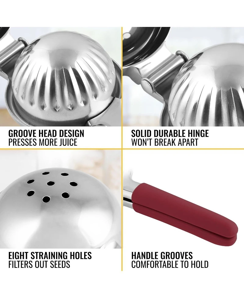 Lemon Squeezer Stainless Steel with Premium Heavy Duty Solid Metal Bowl