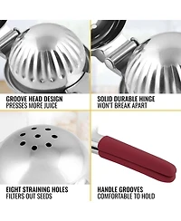 Lemon Squeezer Stainless Steel with Premium Heavy Duty Solid Metal Bowl