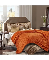 Chanasya Premium Embossed Faux Fur Throw Blanket - Super Soft, Lightweight Minky 60" x 70” White