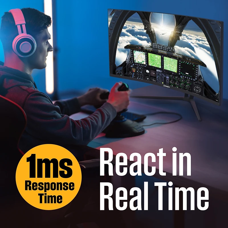 Westinghouse 34 Inch Curved Ultrawide Gaming Monitor, 180Hz, Amd FreeSync Support, Low Motion Blur, 1500R Curve, 3440 x 1440, for Pc Games with Built