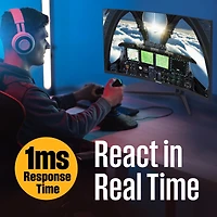 Westinghouse 34 Inch Curved Ultrawide Gaming Monitor, 180Hz, Amd FreeSync Support, Low Motion Blur, 1500R Curve, 3440 x 1440, for Pc Games with Built