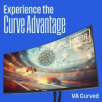 Westinghouse 34 Inch Curved Ultrawide Gaming Monitor, 180Hz, Amd FreeSync Support, Low Motion Blur, 1500R Curve, 3440 x 1440, for Pc Games with Built