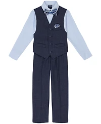 Nautica Toddler and Little Boys Striated Twill Vest Set
