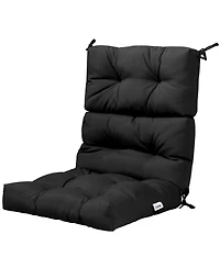 Tufted Patio High Back Chair Cushion with Non-Slip String Ties