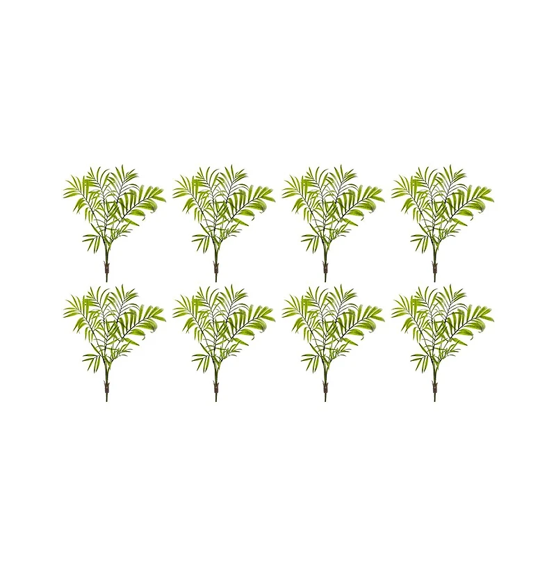Slickblue Mini Areca Palm Bush for Compact Tropical Decor (Set of 8)