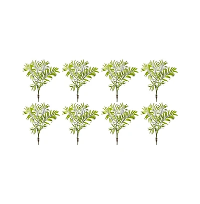 Slickblue Mini Areca Palm Bush for Compact Tropical Decor (Set of 8)
