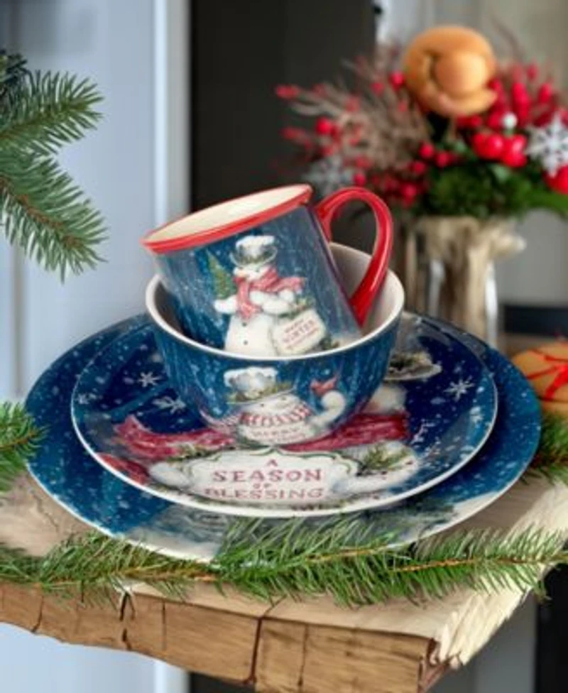 Certified International Snowman Greetings Dinnerware Collection