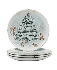 Certified International Winter's Frost Dinner Plates, Set of 4