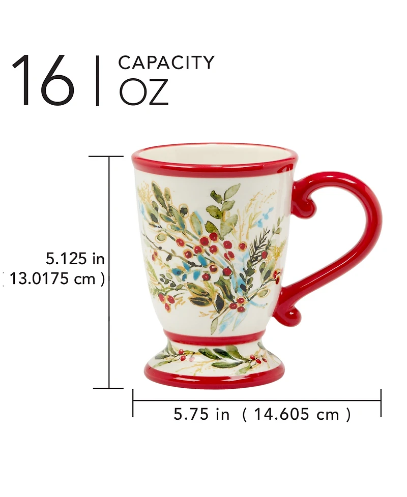 Certified International Christmas Gatherings Mugs, Set of 4