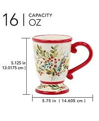 Certified International Christmas Gatherings Mugs, Set of 4