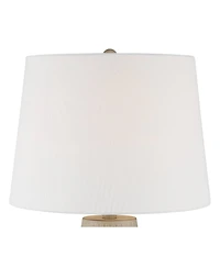360 Lighting Rupert Rustic Farmhouse Table Lamp 24 3/4" High Beige Hammered Off White Linen Drum Shade for Bedroom Living Room Bedside Nightstand